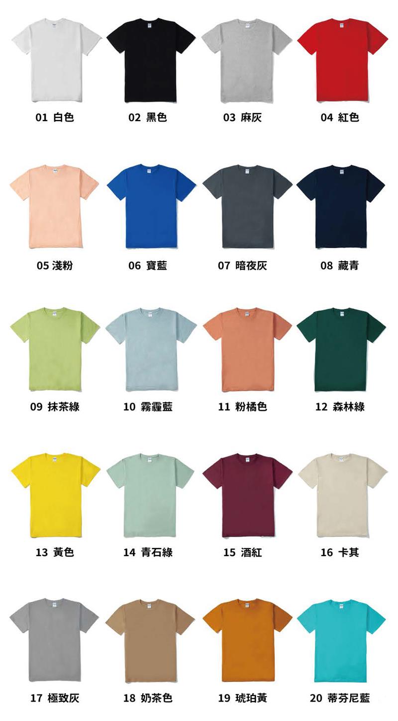 AG21000 6.2oz 重磅精梳棉T恤 (20色)